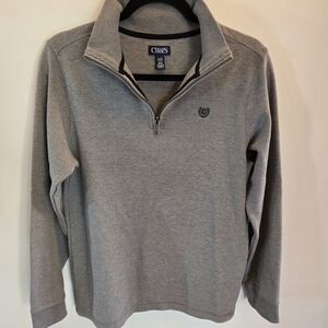 Chaps 1/4 Zip Pullover Youth Large 14/16  Gray